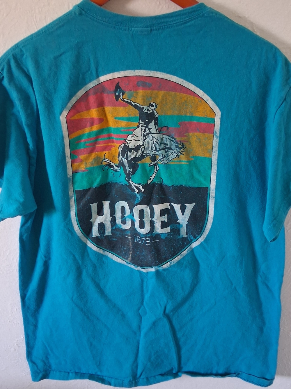 Mens Hooey Teal Rodeo Graphic Tee